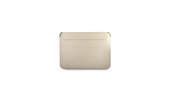 Guess Guess Saffiano Script case for a 13" laptop - gold