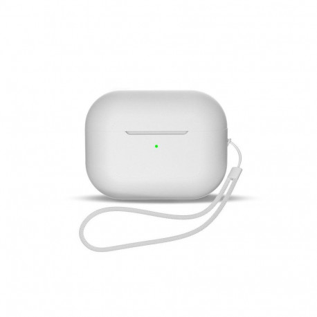Hurtel Silicone case for AirPods 1 / AirPods 2 + wrist strap lanyard - white
