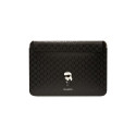 Karl Lagerfeld Karl Lagerfeld Saffiano Monogram Ikonik case for a 14" laptop - black
