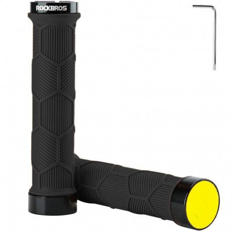 Rockbros Rockbros 40720007001 bicycle grips with reflector - black