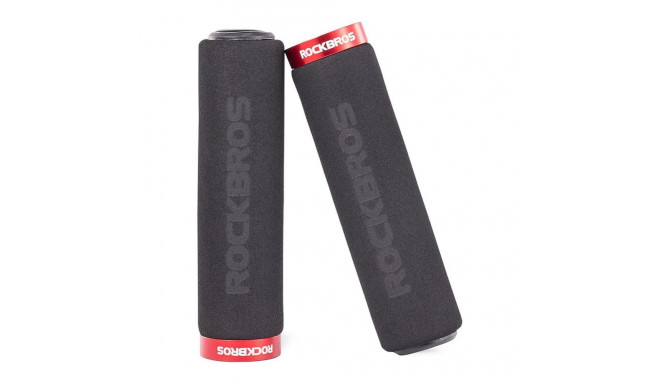 Rockbros Rockbros BT1001BKRD sponge bicycle handlebar grips - black and red