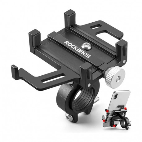 Rockbros Rockbros 699-BK Aluminum Alloy Bike Phone Holder - Black