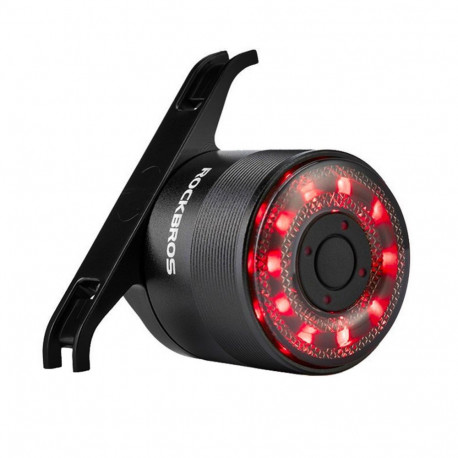 Rockbros Rockbros Q1 Rear Bike Light 7 Color LED + USB-C - USB-A Cable - Black