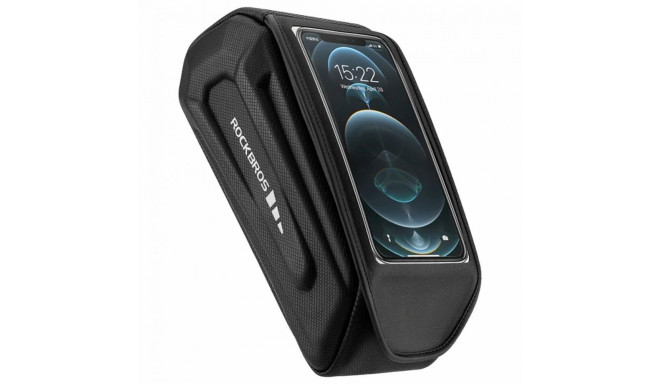 Rockbros Rockbros 30120064001 waterproof frame bicycle bag with phone cover - black