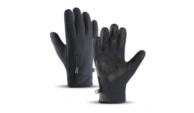 Hurtel Anti-slip winter phone sports gloves (size XL) - black