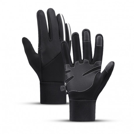 Hurtel Insulated, anti-slip sports phone gloves (size XL) - black
