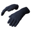 Hurtel Braided telephone gloves with cut-outs for fingers - black Hurtel Braided telephone gloves with cut-outs for fingers - black