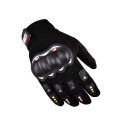 Hurtel Motorcycle phone gloves with knuckle protector black