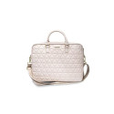 Guess Guess Quilted bag for a 16" laptop - pink