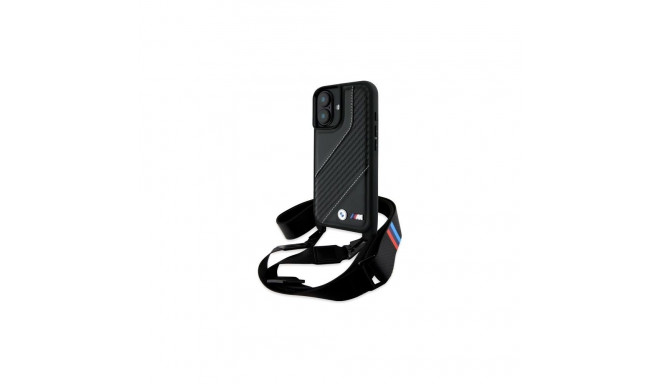 BMW BMW BMHCP16M23PSCCK iPhone 16 Plus 6.7" black/black hardcase M Edition Carbon Stripe & Strap