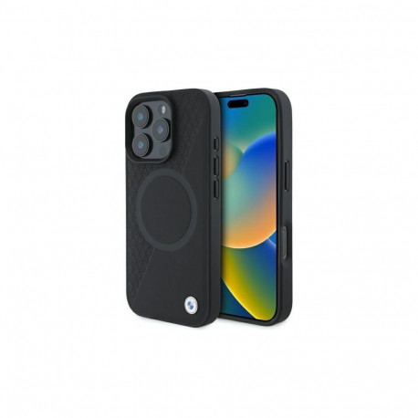 BMW BMW BMHMP16X23RTPK iPhone 16 Pro Max 6.9" black/black hardcase Sign Leather Half Textured And Ci