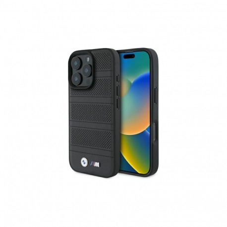 BMW BMW BMHMP16X23PUSPK iPhone 16 Pro Max 6.9" black/black hardcase M Perforated And Stitched Line M