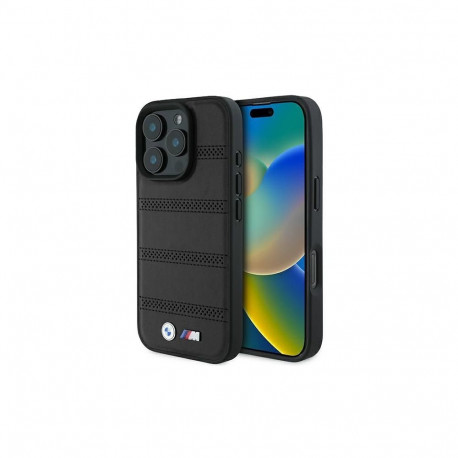 BMW BMW M Perforated And Stitched Line MagSafe case for iPhone 16 Pro - black