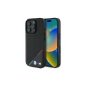BMW BMW M Perforated Tricolor Line MagSafe Case for iPhone 16 Pro - Black