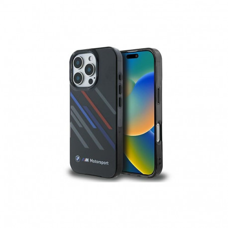 BMW BMW Motosport IML Random Stripes iPhone 16 Pro Max Case - Black