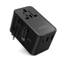Choetech Choetech PD5020 35W EU/US/AUS/UK Travel Adapter with Built-in USB-C Cable - Black
