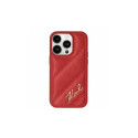 Karl Lagerfeld Karl Lagerfeld Diagonal Quilted Script case for iPhone 15 / 14 / 13 - red