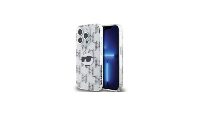 Karl Lagerfeld Karl Lagerfeld IML Choupette Head & Monogram case for iPhone 15 Pro Max - transparent