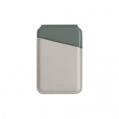 UNIQ Uniq Lyden DS magnetic RFID wallet with phone stand - beige and green