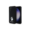 Karl Lagerfeld Karl Lagerfeld Silicone Choupette Metal Pin case for Samsung Galaxy S24+ - black