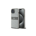DKNY DKNY Leather Mono Stripe & Metal Logo case for iPhone 15 / 14 / 13 - beige