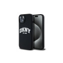 DKNY DKNY Liquid Silicone White Printed Logo MagSafe Case for iPhone 15 / 14 / 13 - Black