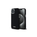 DKNY DKNY Liquid Silicone Small Metal Logo MagSafe Case for iPhone 15 Plus / 14 Plus - Black