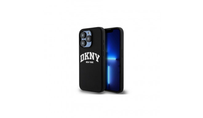 DKNY DKNY Liquid Silicone White Printed Logo MagSafe iPhone 14 Pro Case - Black