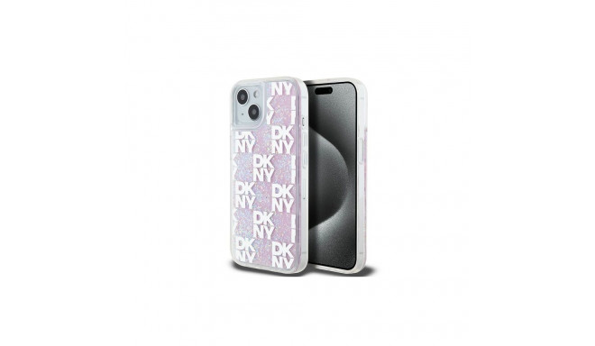 DKNY DKNY Liquid Glitter Multilogo case for iPhone 15 / 14 / 13 - pink
