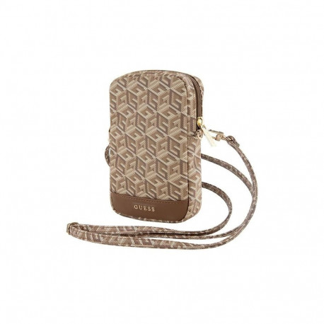 Guess Guess Zip GCube Bottom Stripe phone bag - brown