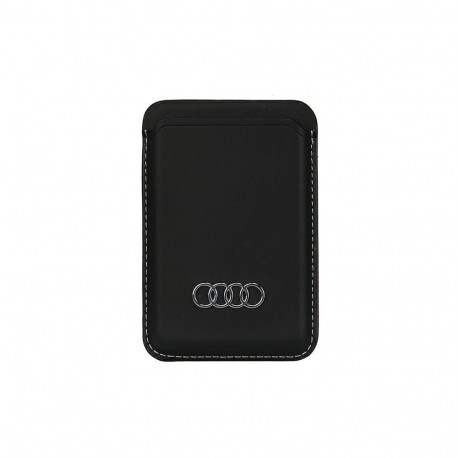 Audi Audi Synthetic Leather magnetic wallet compatible with MagSafe - black