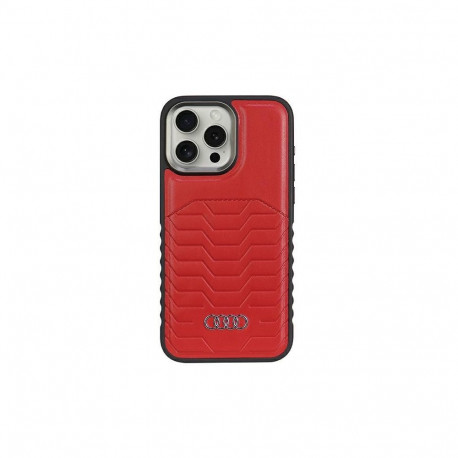 Audi Audi Synthetic Leather case with MagSafe for iPhone 15 Pro Max - red