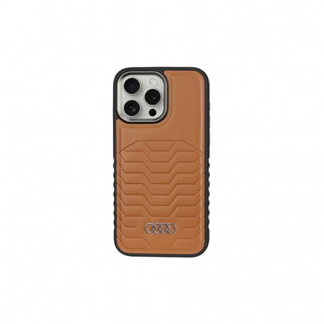 Audi Audi Synthetic Leather case with MagSafe for iPhone 14 Pro - brown