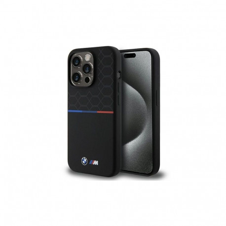 BMW BMW M Silicone Pattern MagSafe case for iPhone 15 Pro - black