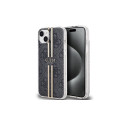 Guess Guess IML 4G Gold Stripe case for iPhone 15 Plus / 14 Plus - black