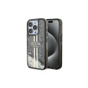 Guess Guess Liquid Glitter Gold Stripes case for iPhone 15 Pro - black