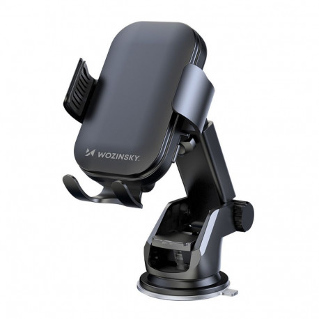 Wozinsky Wozinsky WUMID Phone Holder with 15W Inductive Charger for Car Dashboard - Black