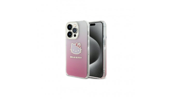Hello Kitty Hello Kitty IML Gradient Electrop Kitty Head case for iPhone 13 Pro / 13 - pink