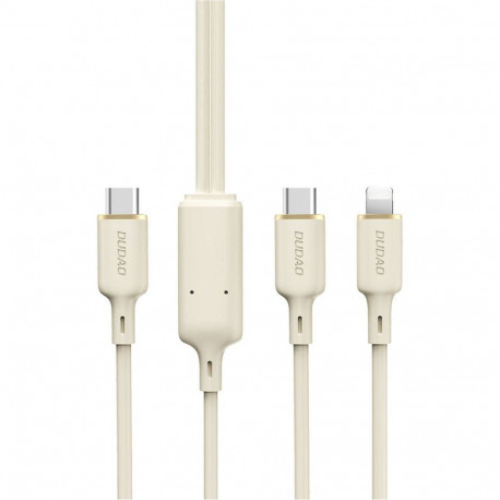 Dudao Dudao L7SF 2in1 cable USB-C - USB-C / Lightning 100W 1.2m - beige