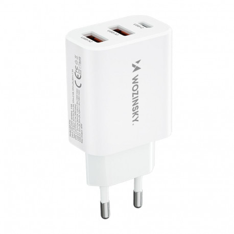 Wozinsky Wozinsky CWCUCW 30W USB-C / 2 x USB-A Wall Charger - White