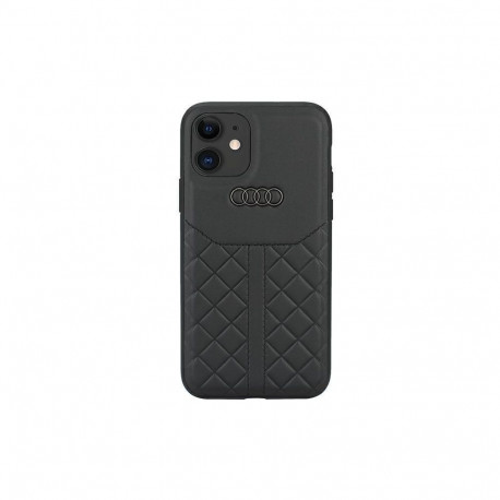 Audi Audi Genuine Leather iPhone 11 / Xr 6.1" black/black hardcase AU-TPUPCIP11R-Q8/D1-BK