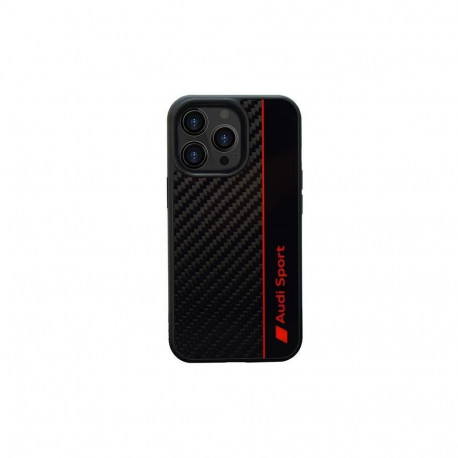 Audi Audi Carbon Fiber Stripe iPhone 13 Pro / 13 6.1" black/black hardcase AUS-TPUPCIP13P-R8/D1-BK