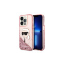 Karl Lagerfeld Karl Lagerfeld Glitter Karl's Head case for iPhone 14 Pro Max - pink