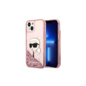 Karl Lagerfeld Karl Lagerfeld Glitter Karl's Head case for iPhone 14 Plus - pink