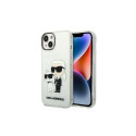 Karl Lagerfeld Karl Lagerfeld Glitter Karl&Choupette case for iPhone 14 Plus - transparent
