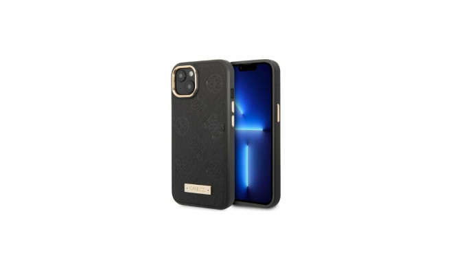 Guess Guess GUHMP13MSAPSTK iPhone 13 6.1" black/black hardcase Peony Logo Plate MagSafe