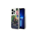 Guess Guess Flower Liquid Glitter case for iPhone 14 Pro Max - blue