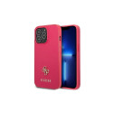 Guess Guess Saffiano 4G Small Metal Logo case for iPhone 13 Pro / 13 - pink