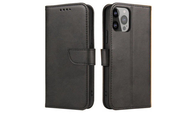 Hurtel Magnet Case for Samsung Galaxy A14 5G cover with flip wallet stand black