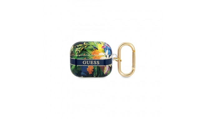 Guess Guess GUA3HHFLB AirPods 3 cover blue/blue Flower Strap Collection